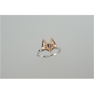 Bague Renard  2 diamants, Taille brillant