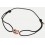 Bracelet Chat Or rose sur cordon